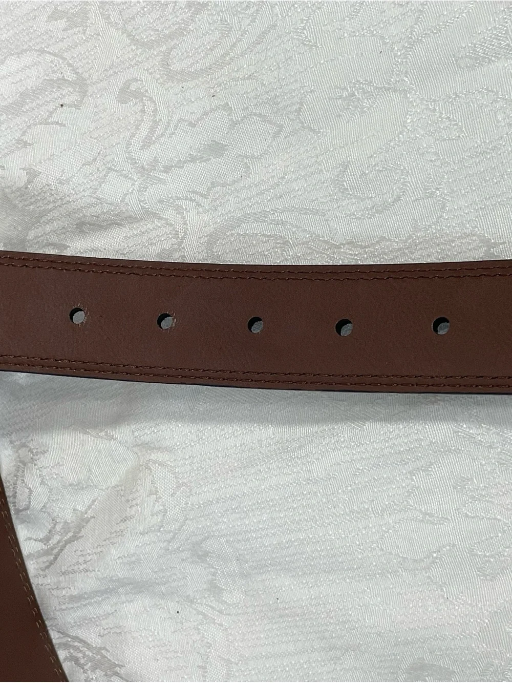 Dickies Black Leather Belt with Silver Tone Metal Buckle.